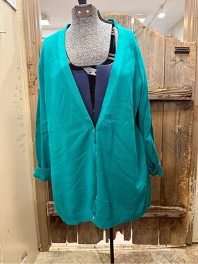 Source Unknown Teal Open-Front Cardigan